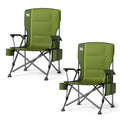 TIMBER RIDGE Oversized Folding Camping Chair High Back Heavy Duty for Adults Support up to 500lbs with Cup Holder, Side Pocket C