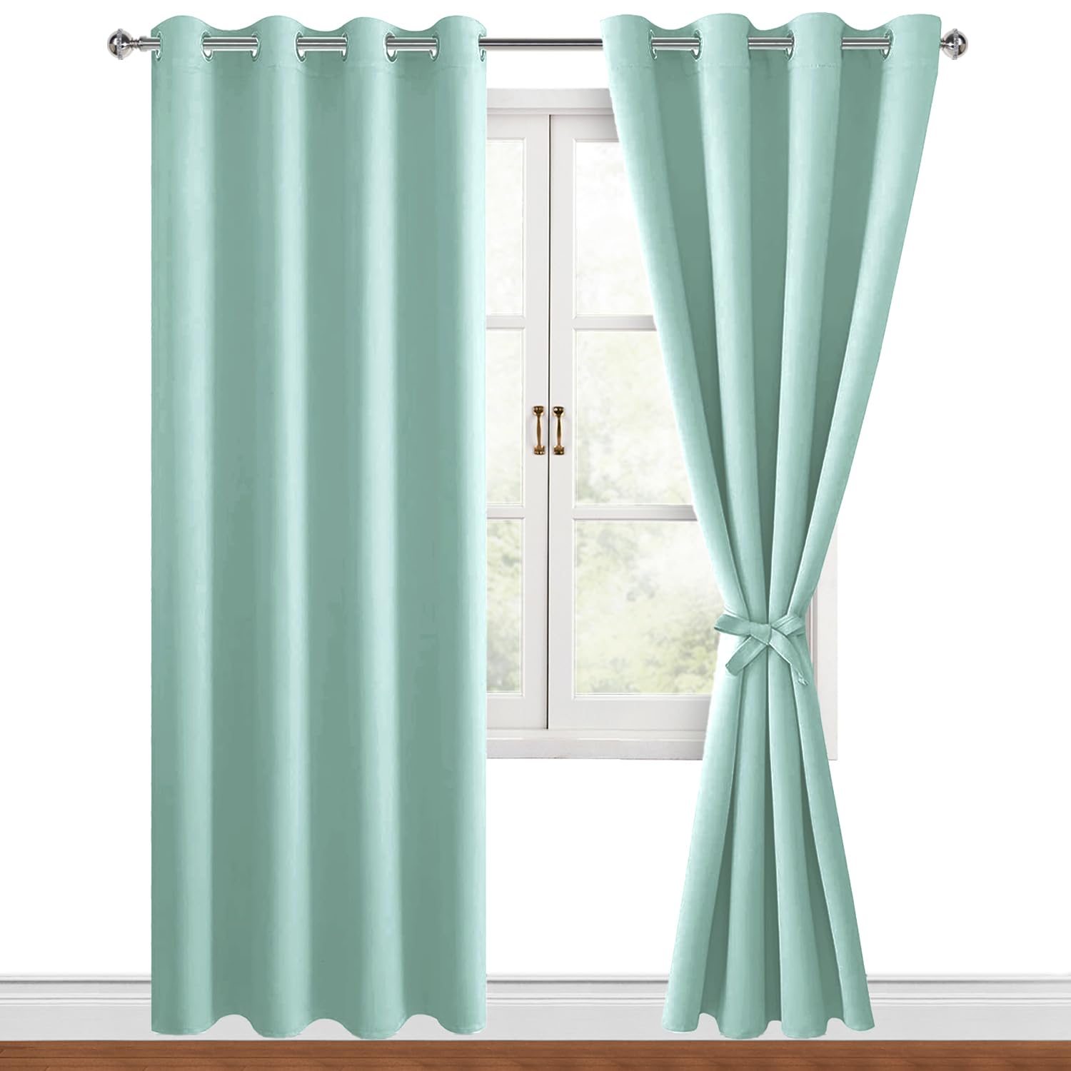 Hiasan Blackout Curtains for Bedroom, 52 x 84 Inches Long - Thermal Insulated & Energy Saving Window Curtains for Living Room, 2