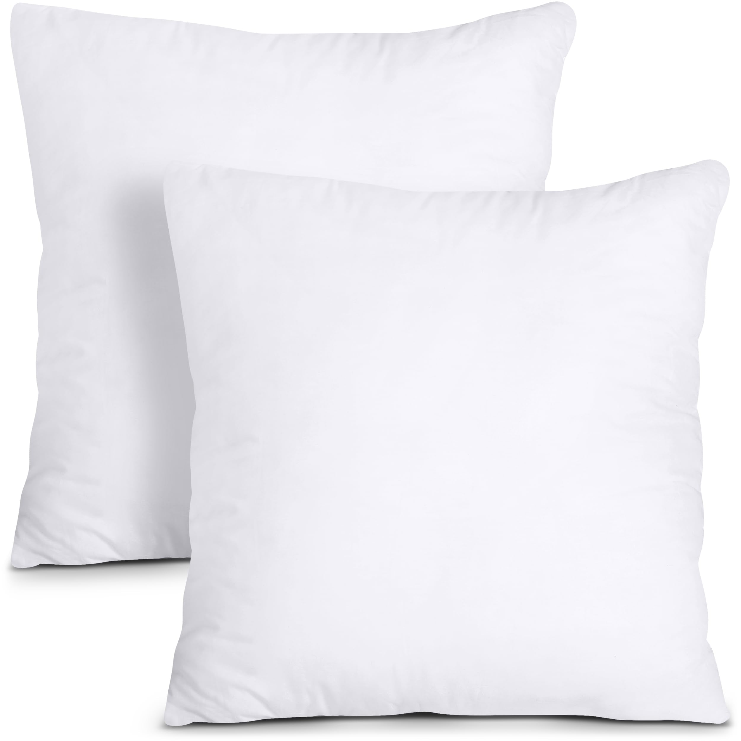 Utopia Bedding Throw Pillows Insert (Pack of 2, White) - 17 x 17 Inches Bed and Couch Pillows - Indoor Decorative Pillows