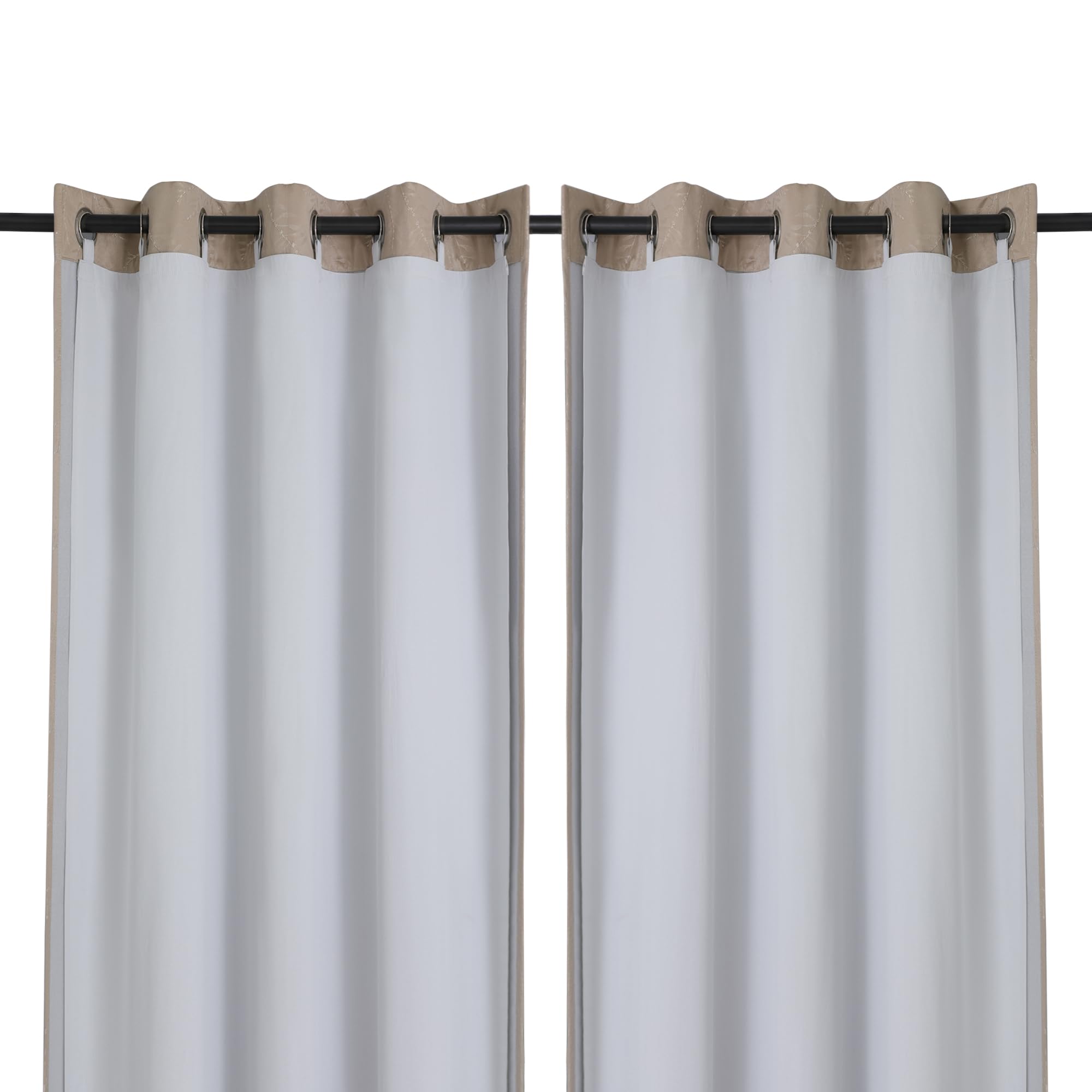 Chyhomenyc 100% Light Blackout Curtain Liners with 18 Rings, Window Curtain Liner for 54 Inch Curtains, Each 50Wx50L, 2 Liners P