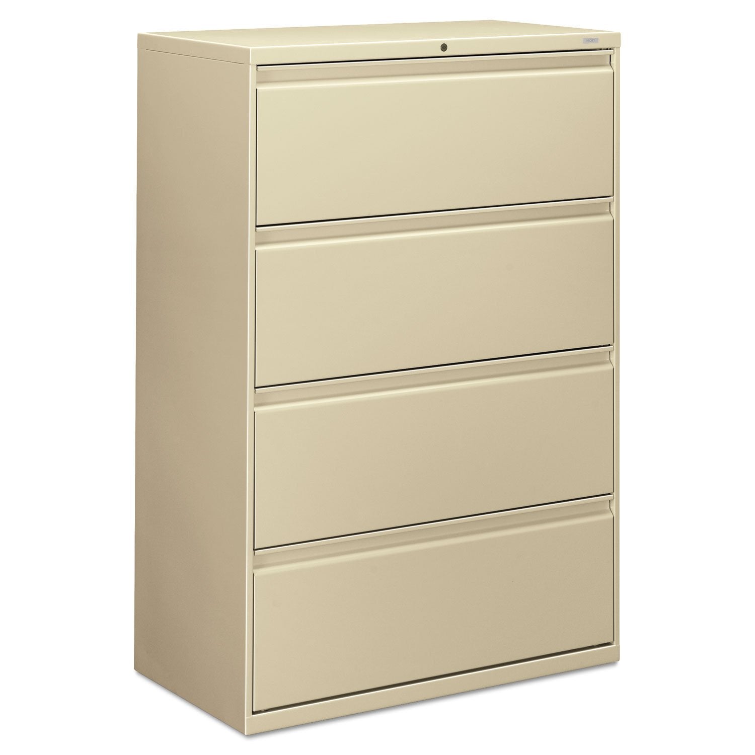 HON 884LL 800 Series Four-Drawer Lateral File, 36w x 19-1/4d x 53-1/4h, Putty