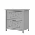 Bush Furniture Key West 2 Drawer Lateral File Cabinet in Cape Cod Gray | Document Storage for Home Office | Accent Chest with Dr