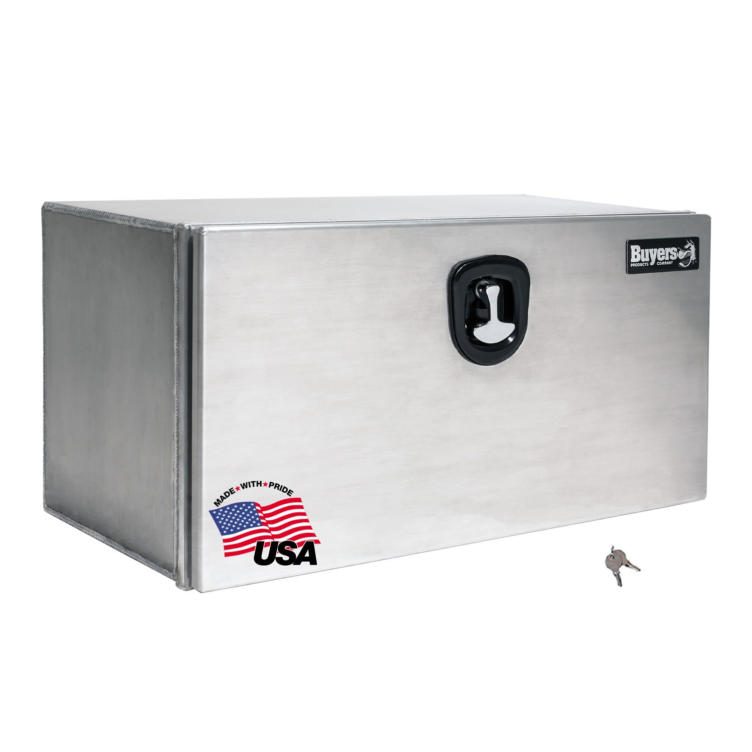 Buyers Products 1706420 Pro Series Underbody Truck Box With 3-Point Compression Latch, Smooth Silver Aluminum, Made in the USA, 