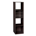 ClosetMaid Cubeicals 4 Cube Storage Shelf Organizer, Stackable, Vertical or Horizontal, Easy Assembly, Wood, Espresso Finish