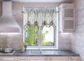 Solid Faux Silk Swag Waterfall Cascade Ascot Window Curtain Valance w/Tassels Trim 55  x18  Wave (1, Silver Gray)