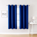 ChrisDowa Grommet Blackout Curtains for Bedroom and Living Room - 2 Panels Set Thermal Insulated Room Darkening Curtains (Royal 