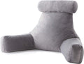 LINENSPA Reading Pillow with Shredded Memory Foam- Back Pillow for Sitting in Bed, Reading, Gaming, Watching TV - Chair Pillow w