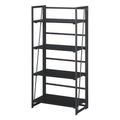 Convenience Concepts Xtra Folding 4-Tier Bookshelf, Black/Black