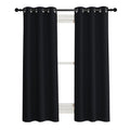 NICETOWN Soundproof Thermal Insulated Blackout Curtain, Single Panel, 34 inches by 84 inch, Black, Thermal Insulated Solid Gromm
