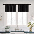 XTMYI 12 Inch Valances for Bedroom/Kitchen,2 Pack Black Out Light Blocking Privacy Small Door Curtains for Door Window,40 x 12 i