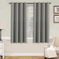 H.VERSAILTEX Kitchen Curtains Blackout Grey Curtains for Bedroom/Living Room Light Reducing Window Drapes for Kids Room, 52 Wide