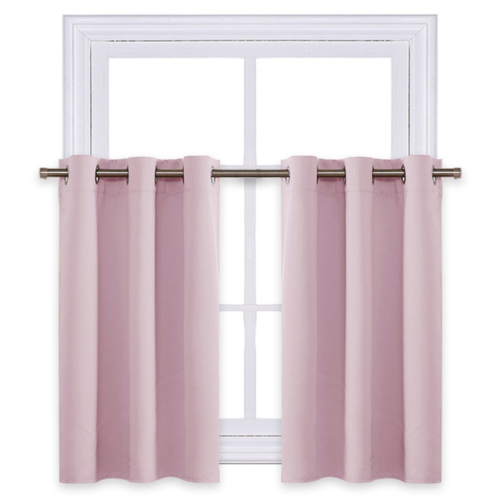 NICETOWN Camper RV Window Treatment Valance - Thermal Insulated Energy Smart Eyelet Top Curtains for Bedroom (Lavender Pink=Baby