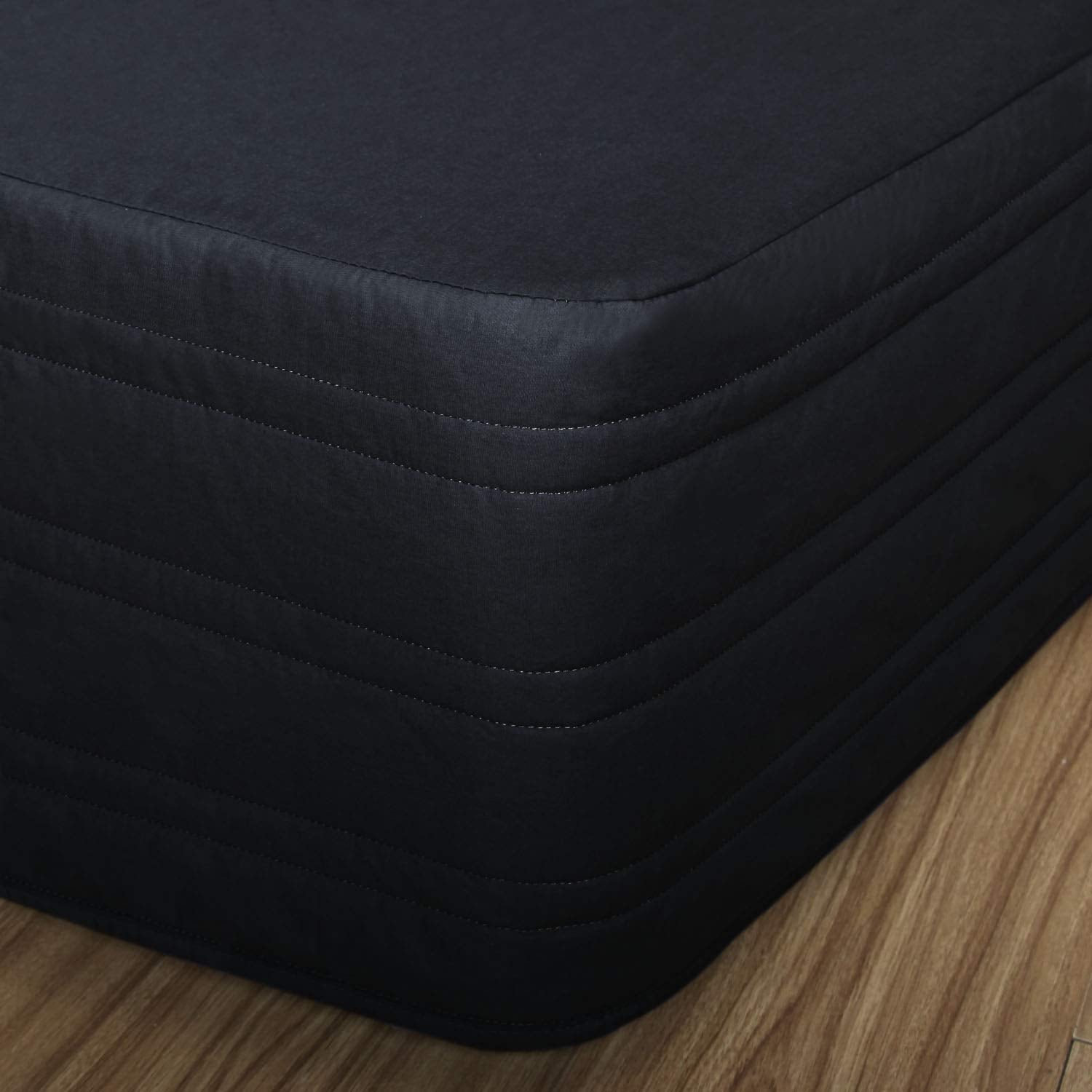 Marquess Tailored Bed Skirt Blended Quilted-Hang Down Feeling Enhancement Wrap Around Thick Bed Skirt,Dust-Proof, Wrinkle Fade R