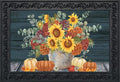 Briarwood Lane Sunflowers and Hydrangeas Fall Doormat Floral Pumpkins 30 x 18