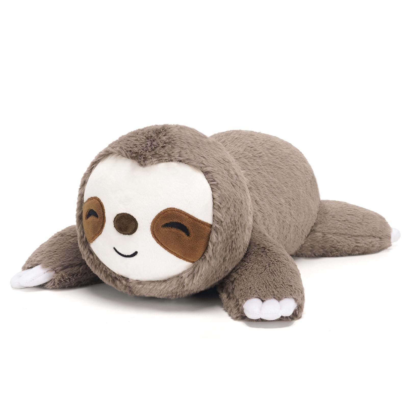 SQEQE Weighted Stuffed Animals Sloth Plush, Weighted Sloth Stuffed Animals Plushies, Soft Pillow Toy for Kids Adults, Christmas 