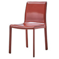 npd furniture and more Gervin Recycled Leather, Set of 2 Dining Chairs, Cordovan