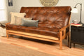 Kodiak Furniture Monterey Butternut Queen-Size Futon with Saddle Brown Mattress