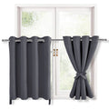 Hiasan Grommet Blackout Curtains for Bedroom, 52 x 30 Inches Long - Thermal Insulated & Light Blocking Window Curtains for Livin