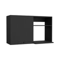 Tuhome Napoles 2 Wall Cabinet, Open Storage Shelves, Single Door -Black
