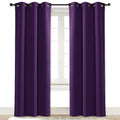 NICETOWN Energy Saving Blackout Darkening Drape, Triple Weave Home Decoration Thermal Insulated Solid Ring Top Blackout Curtain/