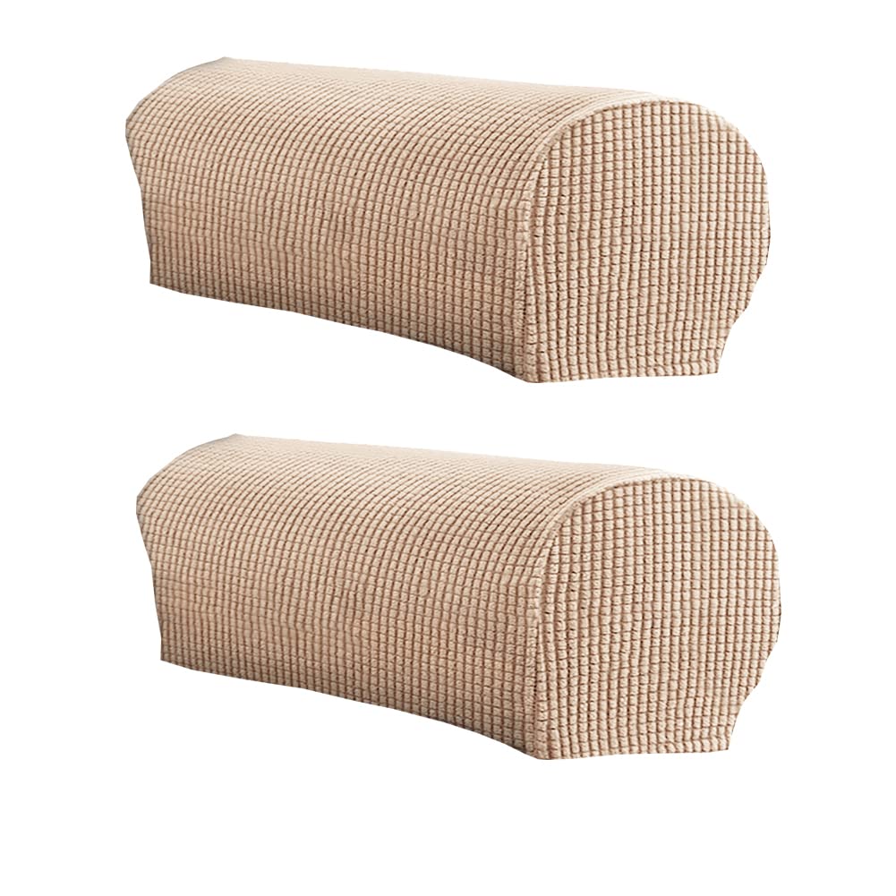 LINGXIYA Soft Stretch Plush Armrest Covers,Spandex Armrest Covers for Chairs/Sofas, Couch Arm Covers, Furniture Protector Armcha