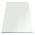 Fab Glass and Mirror Rectangle 24x40 Inch 1/2 Thick Flat Edge Tempered Radius Corner Glass Table Top, 24 x 40, Clear
