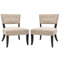 Safavieh Hudson Collection Ruby Smokey Grey Linen Lounge Chair, Set of 2