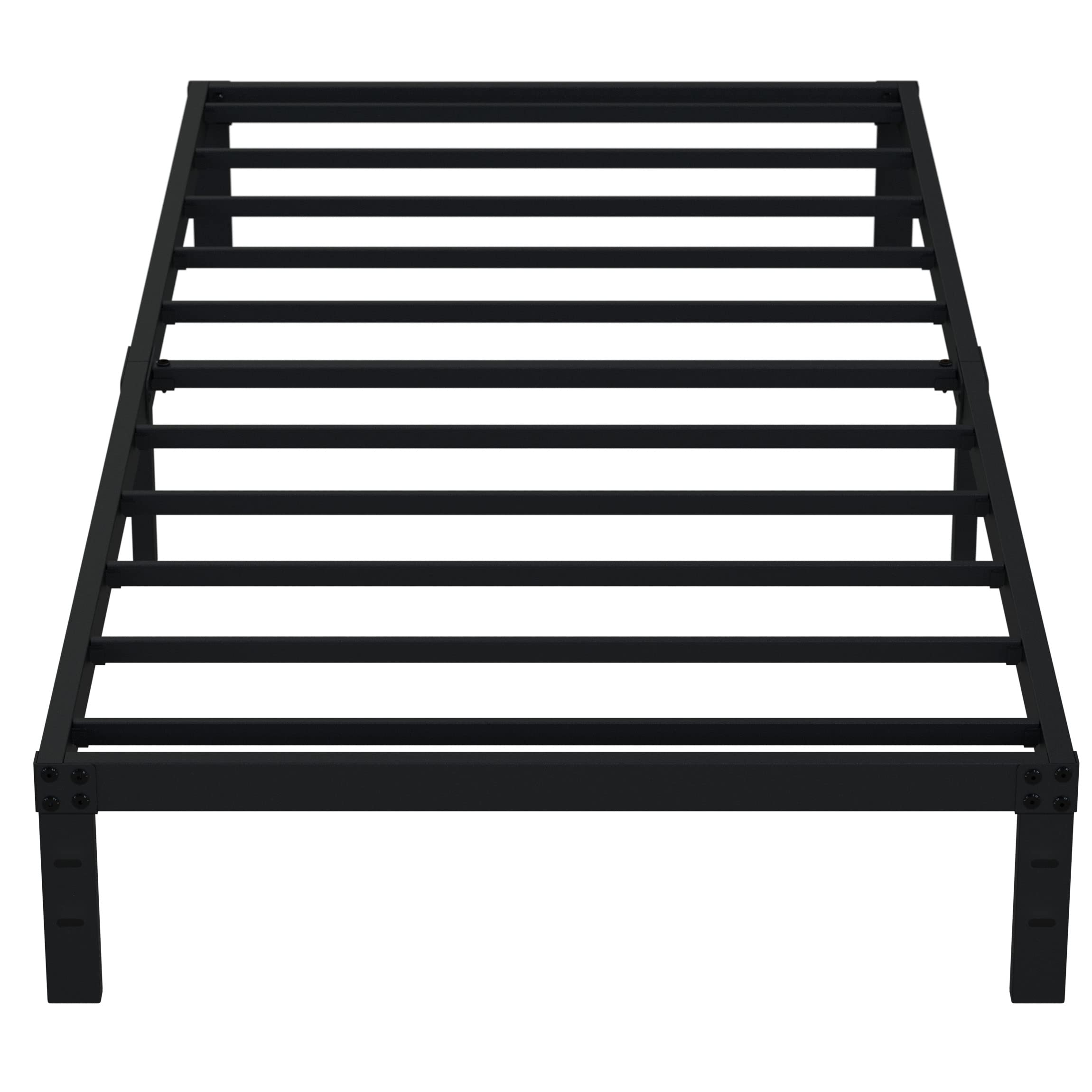 EMODA 10 Inch Twin XL Bed Frames No Box Spring Needed, Heavy Duty XL Twin Metal Platform Bed Frame, Noise Free, Easy Assembly, B