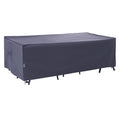 F&J Outdoors Heavy Duty Waterproof Anti-UV Rip-stop Fabric Extra Large Patio Furniture Covers, Grey, 180x96x36