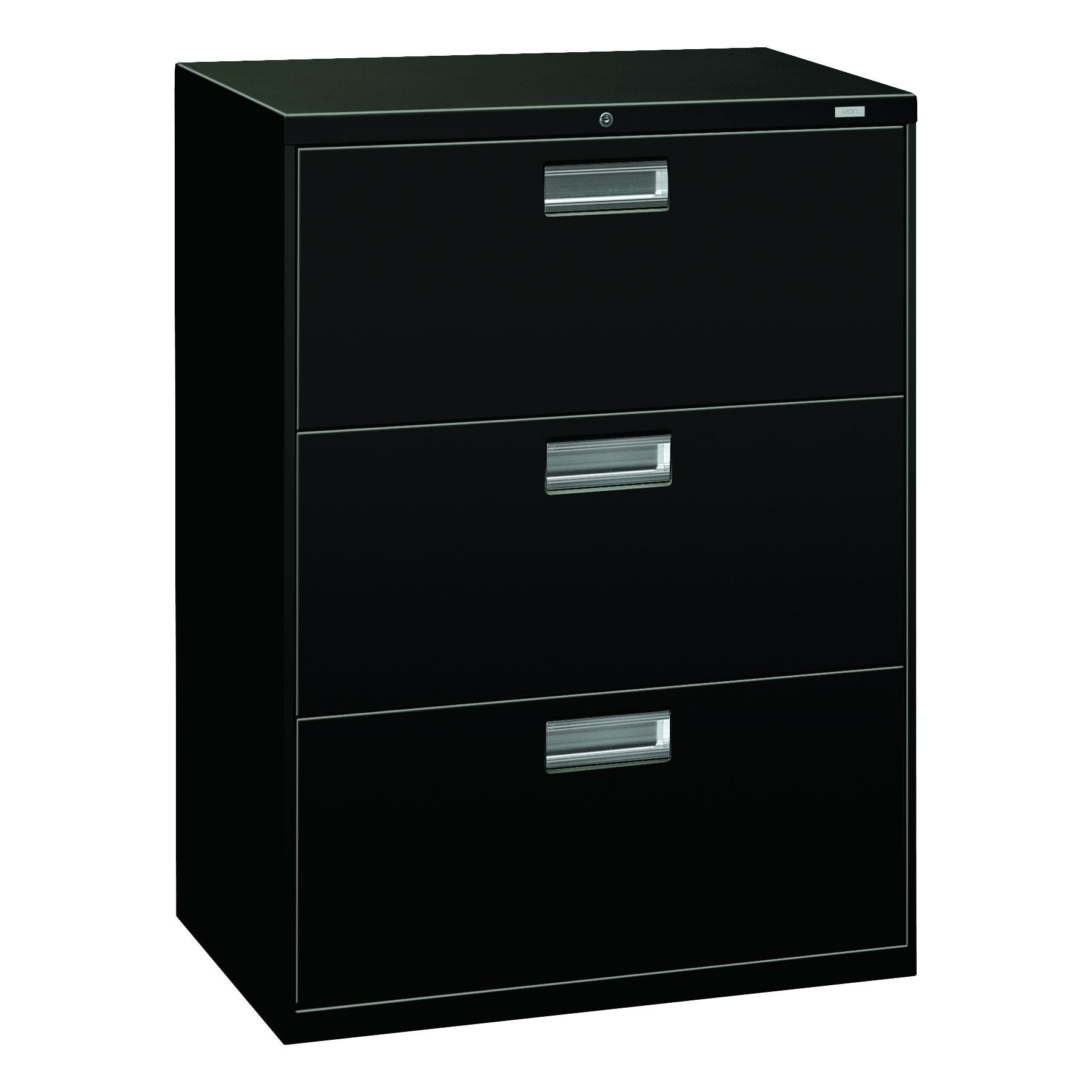 HON 673LP 600 Series 30-Inch by 19-1/4-Inch 3-Drawer Lateral File, Black