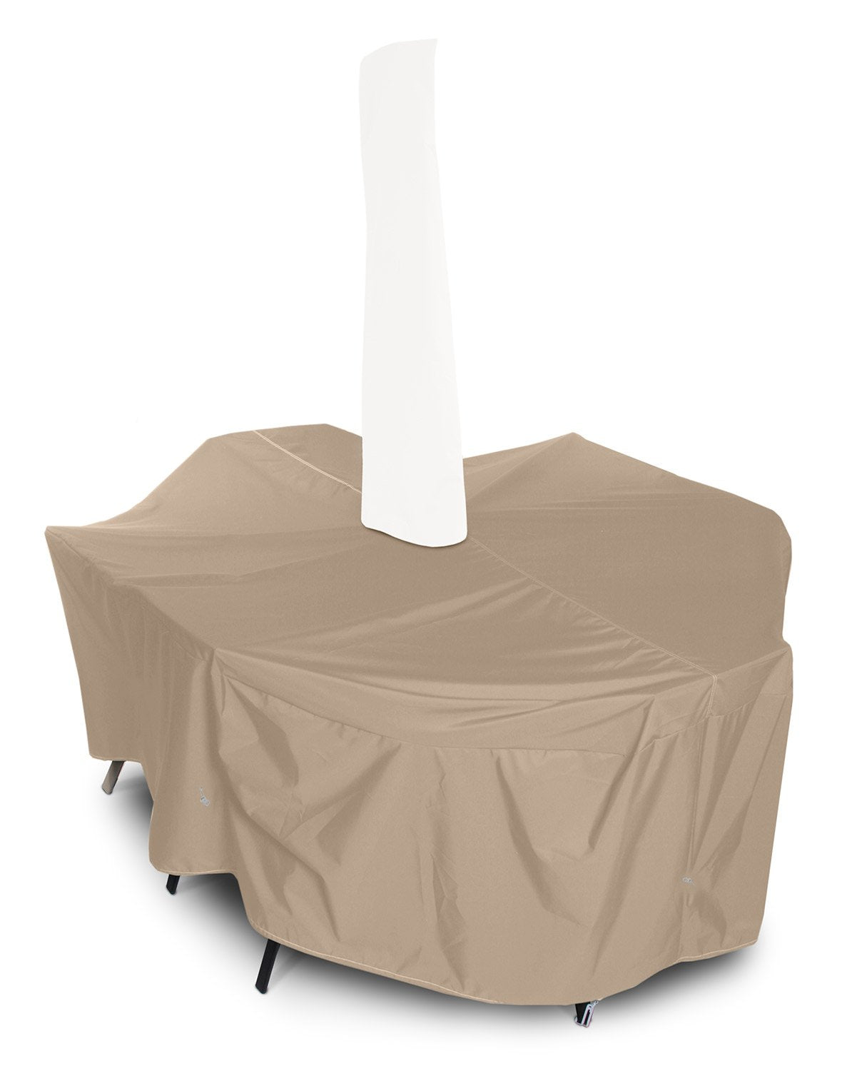 KoverRoos Weathermax 41361 Large High Back Dining Set Cover with Umbrella Hole, 112 by 88 by 36-Inch, Toast