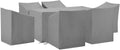 Crosley Furniture Patio Furniture Covers, Waterproof 7-Piece Cover Set for Dining, Outdoor Table and Chairs, Gray