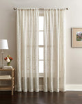 CHF Lynette Poletop Curtains, 84-inch, Linen