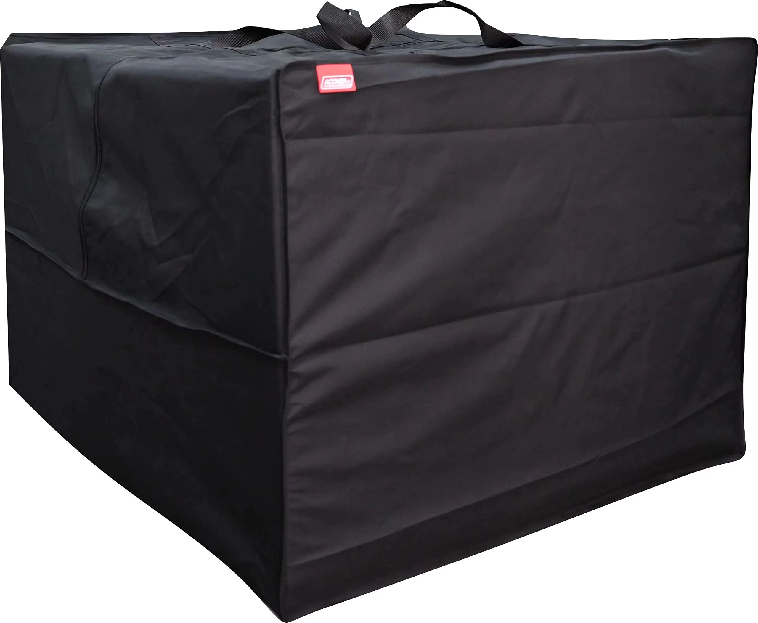 acoveritt Outdoor Square Cushion/Cover Storage Bag, Protective Zippered Storage Bags with Handles, 32L x 32W x 24H Black
