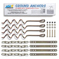 XDP Recreation 70113 Swing Set, Trampoline, & Patio Furniture Metal Ground Anchor Kit Hardware,Bronze