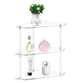 Tasybox Corner Shelf 2 Tier Bathroom Counter Organizer Acrylic Countertop Corner Shelves for Bathroom Kitchen Office Vanity Make