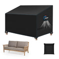 SIRUITON 4-Seat 73 W x 27 D x 35 H Garden Patio Sofa/Loveseat/Bench Cover,Heavy Duty 420D Oxford Waterproof Outdoor Sofa Cover, 
