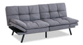 Opoiar Futon Sofa Bed Twin, Memory Foam Couch Bed with Mattress and Frame Included,Comfortable Grey Fabric Loveseat Sleeper Sofa