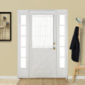 Aquazolax Transparent Sheer Door Window Curtain for Small Door Windows Elegant Solid Voile Curtain French Door Panel 25x40-Inch 
