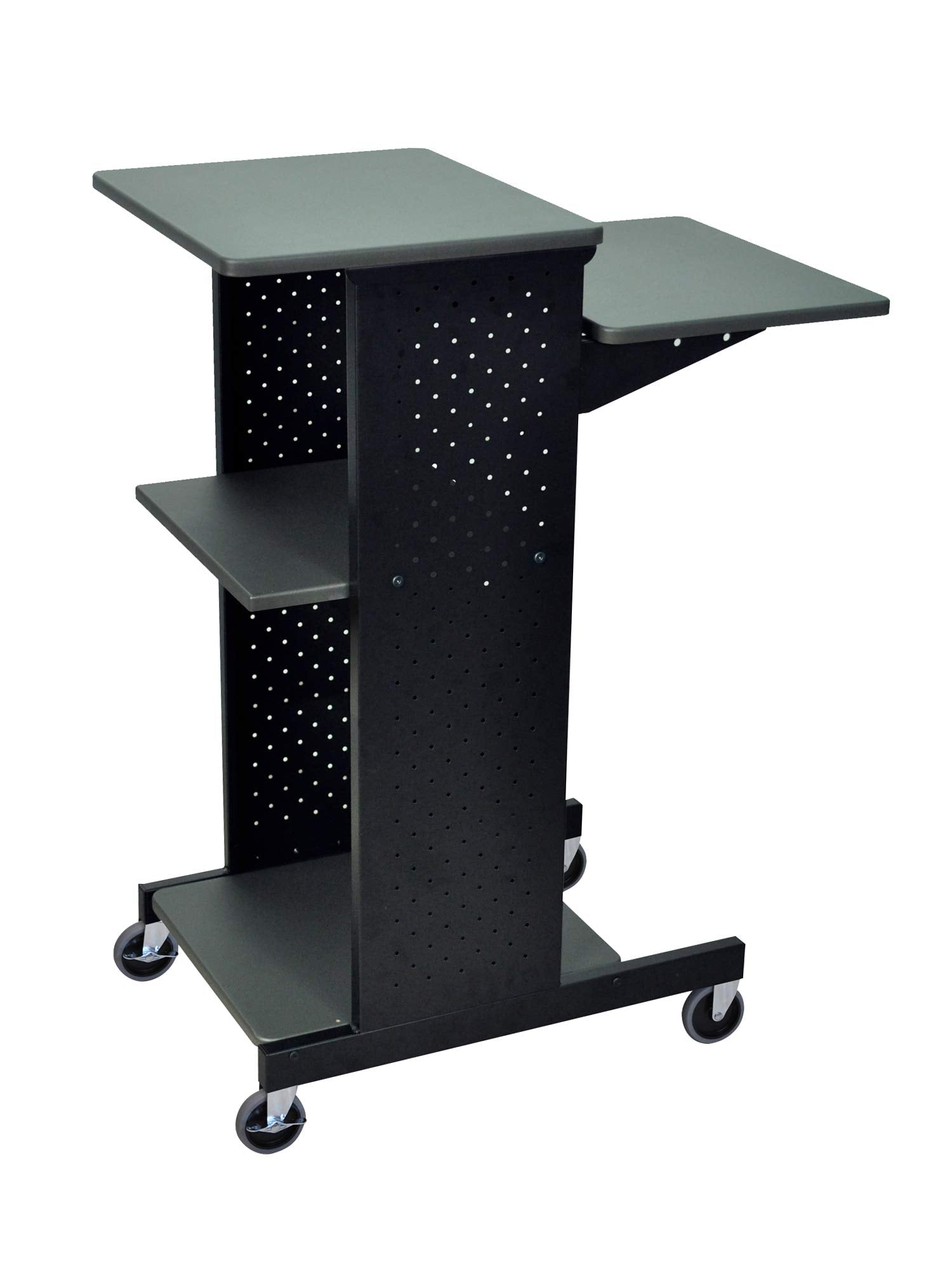 LUXOR PS4000 40 Mobile Presenters Station, with Four Rolling Casters with Two Locking Brakes, for Office and Classroom Presentat