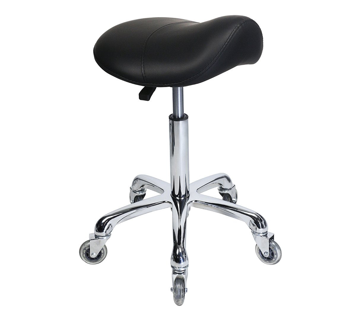 Saddle Stool Rolling Ergonomic Swivel Chair for Dental Office Massage Clinic Spa Salon,Adjustable Hydraulic Stool with Wheels (W