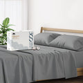 Mayfair Linen 100% Cotton Bed Sheets Queen Sheet Set - 500 Thread Count Sheets Queen Size 4 PC Set (Dark Grey), Soft, Cooling, H