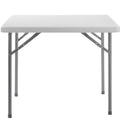 National Public Seating 36 x 36 Square Plastic Folding Table - Adjustable, Heavy-Duty, Portable, Indoor/Outdoor Table for Office
