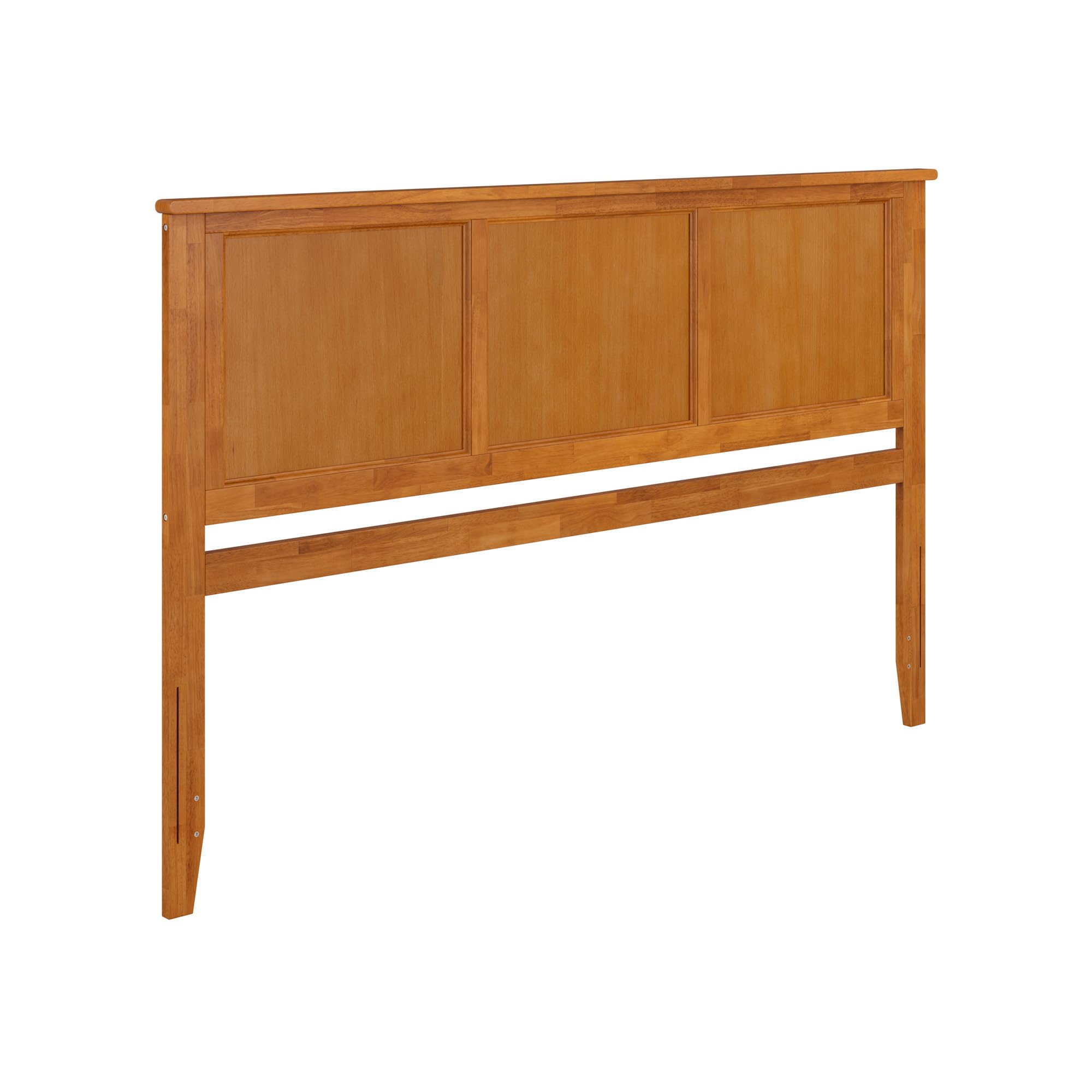 AFI, Madison King Solid Wood Panel Headboard with Attachable Charger, Light Toffee