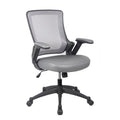 Techni Mobili Height Adjustable Arms Mid-Back Mesh Task Office Chair, 25 W x 25 D x 34 H, Gray