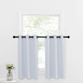 NICETOWN Greyish White Camper RV Tiers Drapes - Energy Efficient Kitchen Grommet-Top Curtain Panels for Short Window Thanksgivin