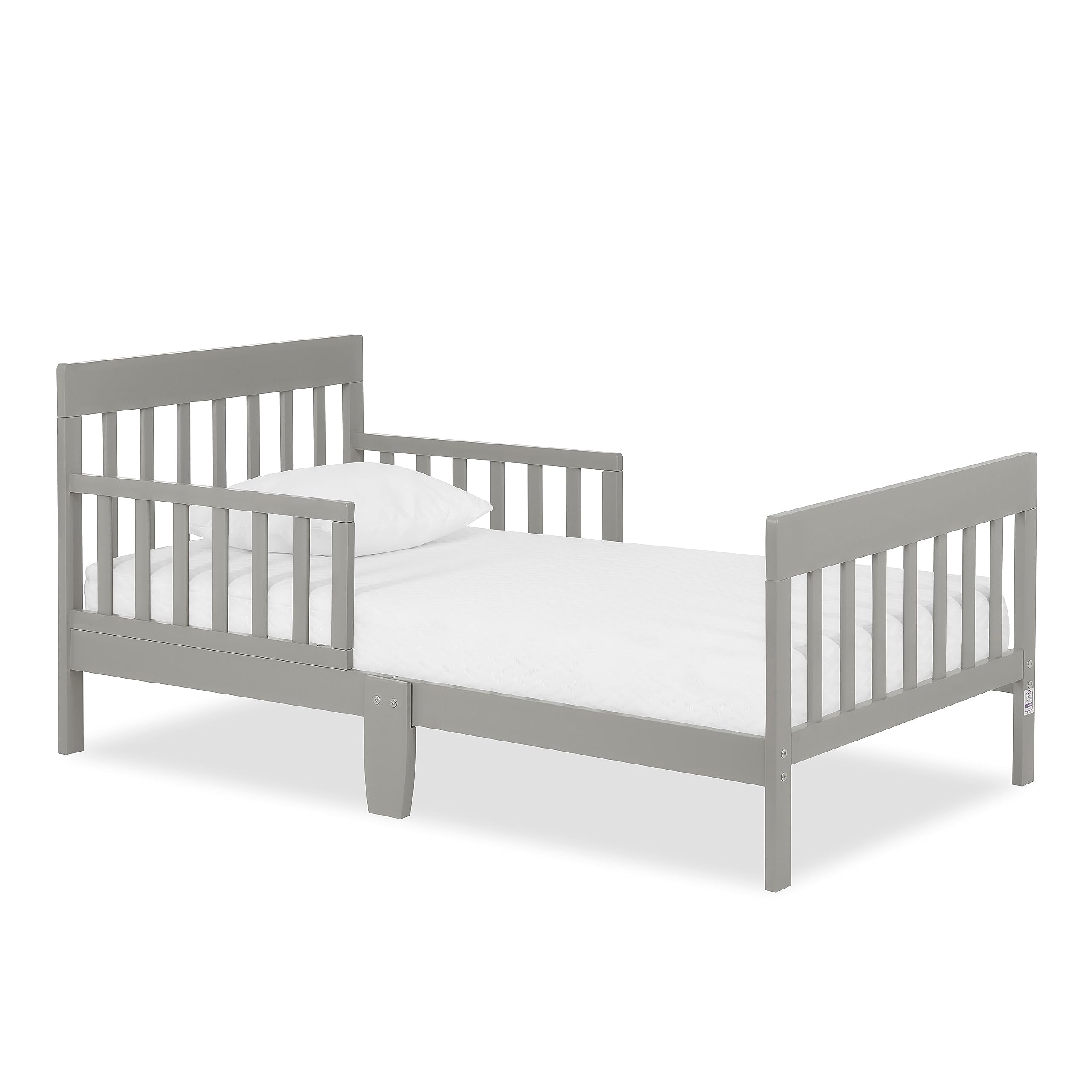Dream On Me Finn Toddler Bed in Cool Grey, Greenguard Gold and JPMA Certified, Non-Toxic Finish, Made of Sustainable New Zealand