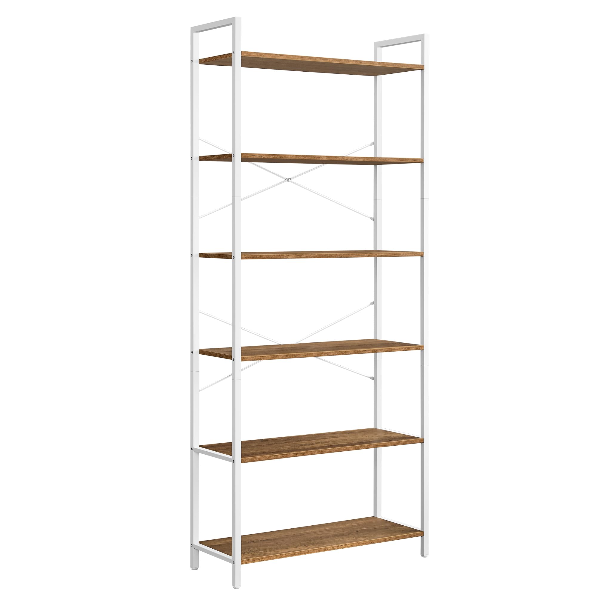 VASAGLE 6-Tier Tall Bookshelf, Large Bookcase with Steel Frame, Deep Book Shelf for Living Room, Home Office, Study, 11.8 x 31.5