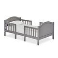 Dream On Me Portland 3 In 1 Convertible Toddler Bed in Steel Grey, Greenguard Gold Certified, JPMA Certified, Low To Floor Desig