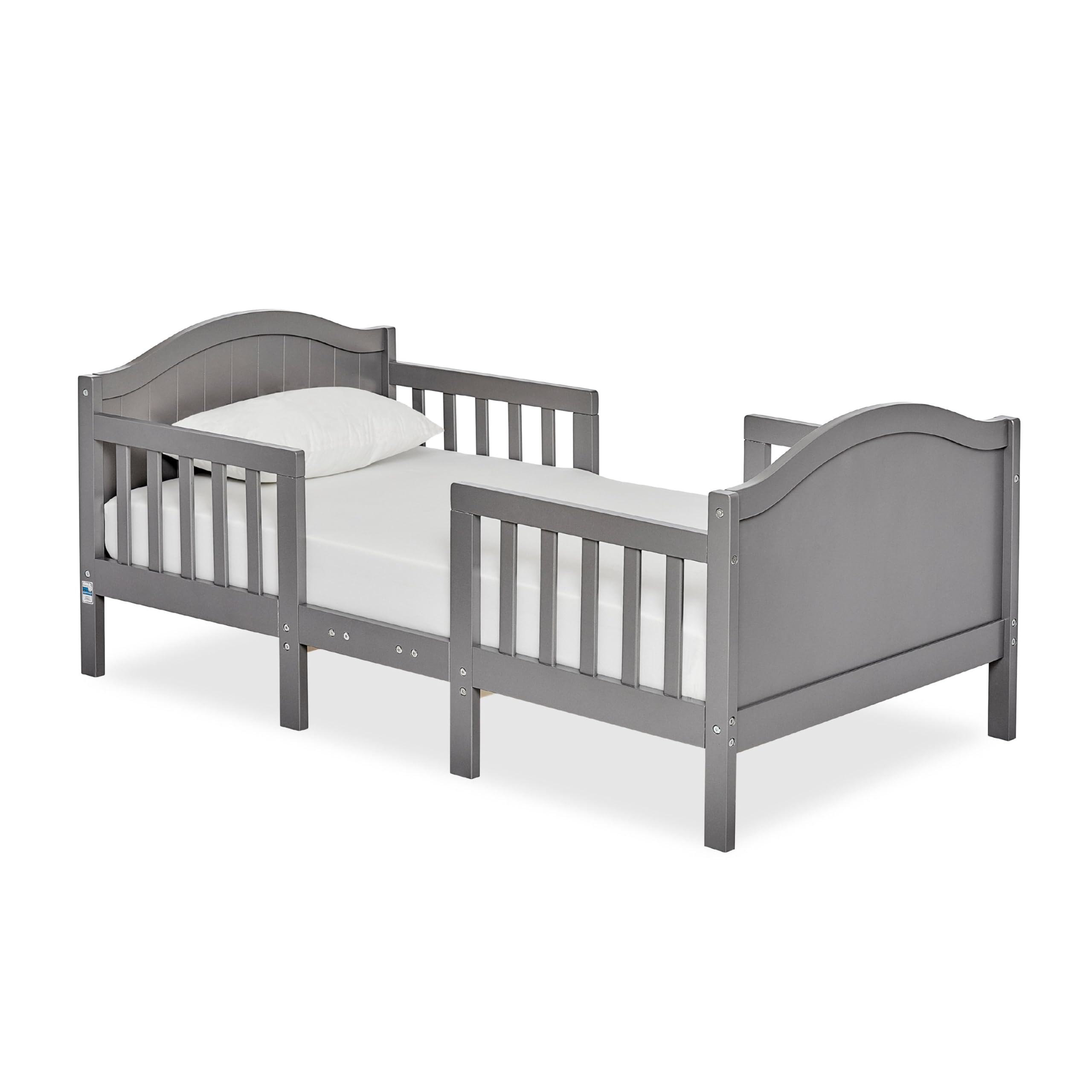 Dream On Me Portland 3 In 1 Convertible Toddler Bed in Steel Grey, Greenguard Gold Certified, JPMA Certified, Low To Floor Desig
